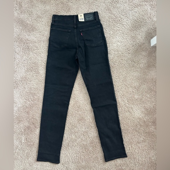 Levi's 724 High-Rise Slim Straight Women's Dark Gray Jeans - Picture 4 of 5